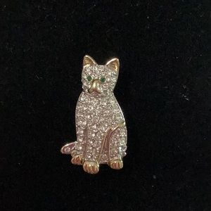 Vintage Crystal Rhinestone Cat
Pin Brooch Cats Ladies 
Pins Brooch no brand name